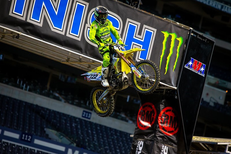 Suzuki Cycles Adam Enticknap Makes Third Indianapolis Supercross His Best