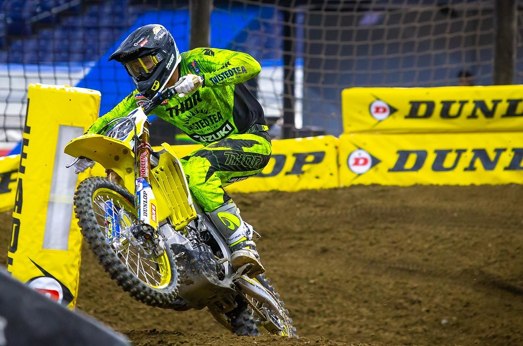 Suzuki Cycles Adam Enticknap Makes Third Indianapolis Supercross His Best